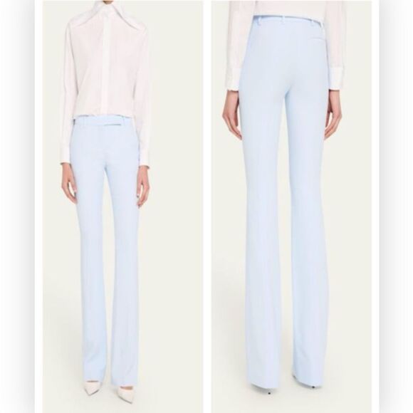 Alexander McQueen 585076QEAAA Narrow Bootcut Pants Spring Blue 44/8 NWT $1978 - Picture 1 of 7